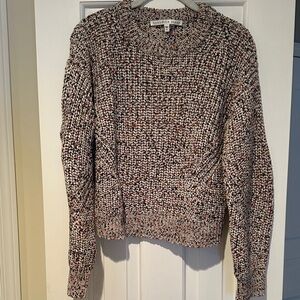 Veronica Beard Speckled Knit Crew Neck Sweater